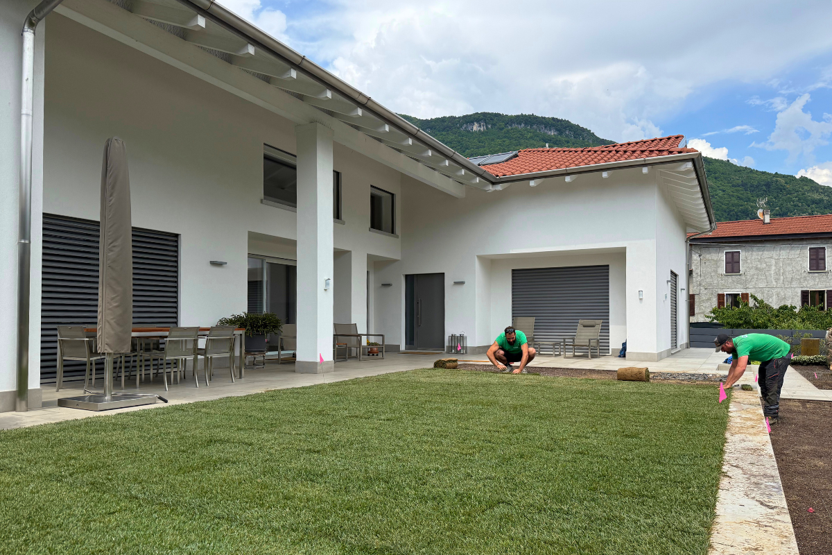 realizzazione giardino villa